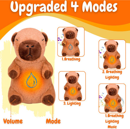 SereniCapy™ – Ademend Knuffeldier met Licht en Muziek – Kalmerende Capibara Knuffel