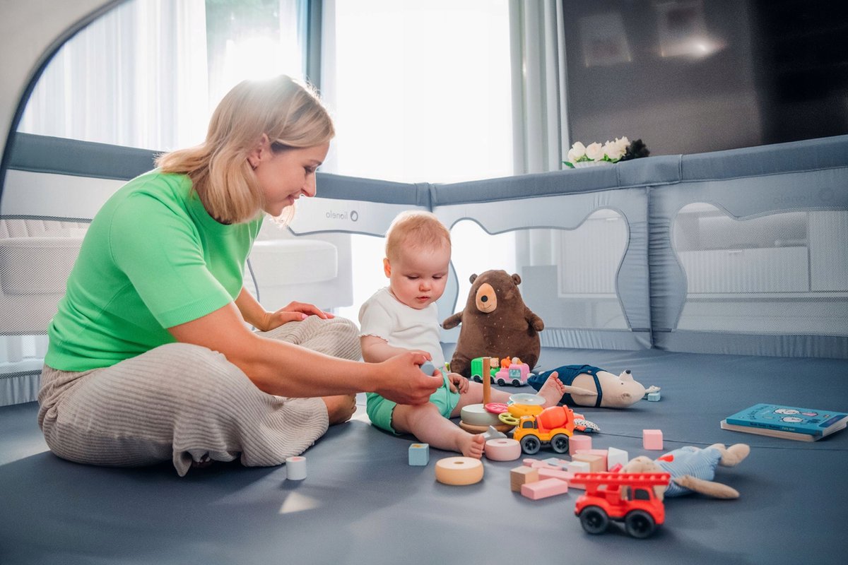 BearHaven™ – Extra Grote Veilige Speelruimte – Babybox voor Binnengebruik