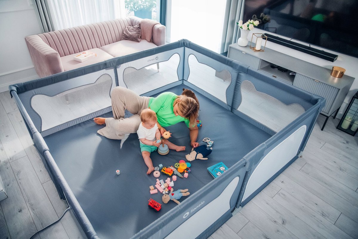 BearHaven™ – Extra Grote Veilige Speelruimte – Babybox voor Binnengebruik