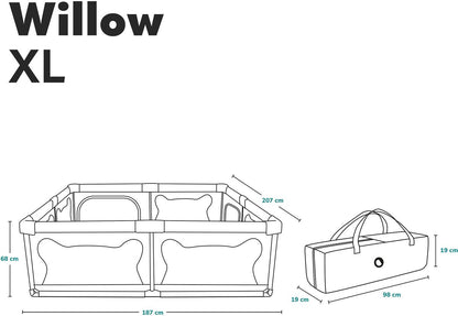 BearHaven™ – Extra Grote Veilige Speelruimte – Babybox voor Binnengebruik