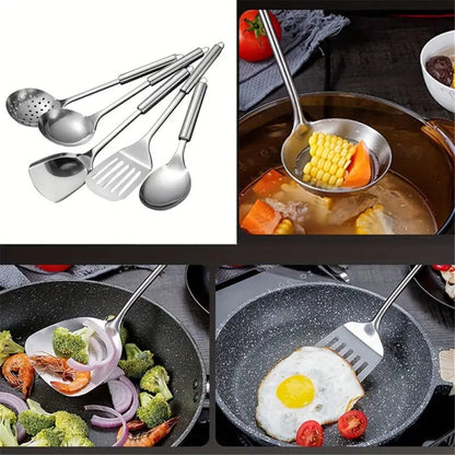 SteelChefSet™ – RVS Keukengerei 5-Delig – Professioneel Kookhulpen Set