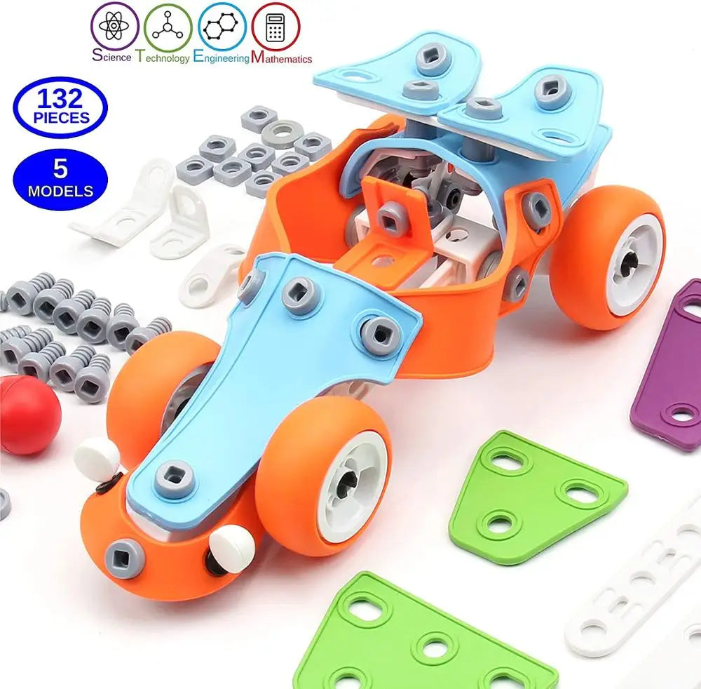 Build & Play™ - Constructie Wagen- STEM-Speelgoed