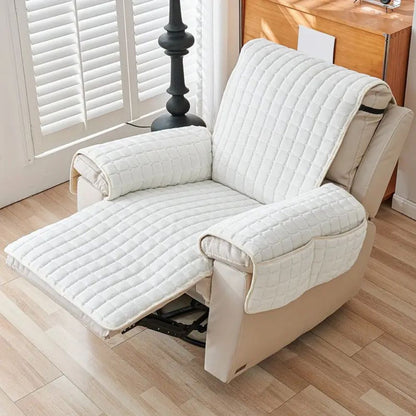 ReclineGuard™ – Antislip Microfiber Relaxfauteuil Hoes – Zachte Bescherming Met Opbergvak