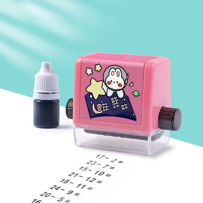 Rolling Stamp - Rekenoefeningen -  optellen, aftrekken, vermenigvuldigen, delen