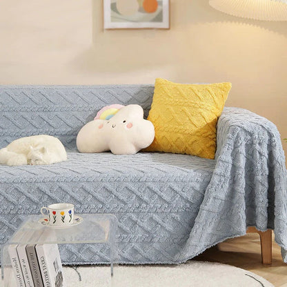 WaffleCashmere™ – Wafel Cashmere Bankcover – Luxe Warmte & Volledige Bescherming