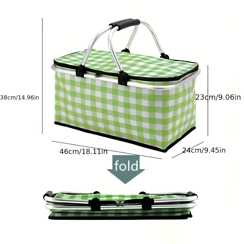 CheckNest™ – Opvouwbare Picknickmand – Geïsoleerde Outdoor Mand
