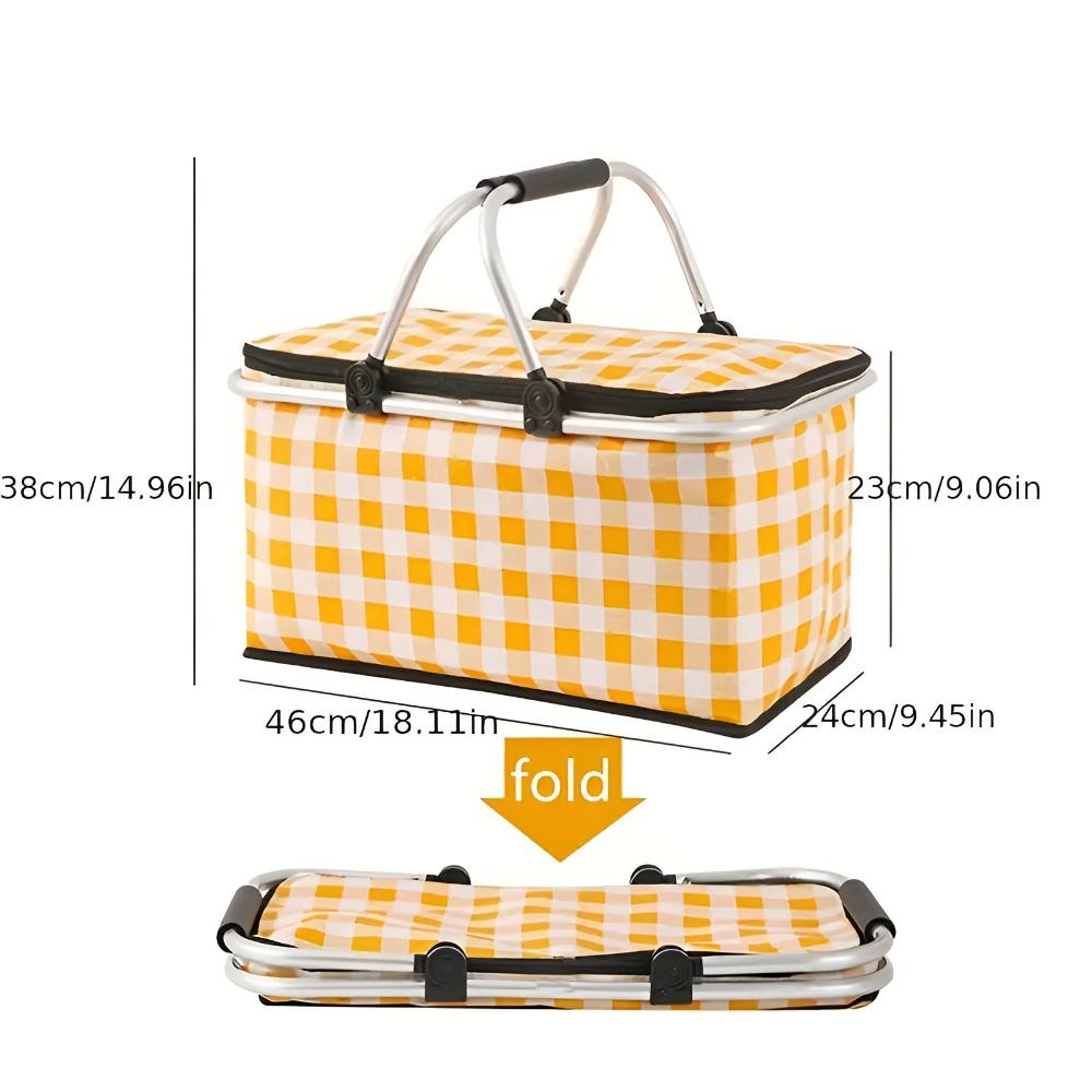 CheckNest™ – Opvouwbare Picknickmand – Geïsoleerde Outdoor Mand