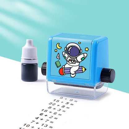 Rolling Stamp - Rekenoefeningen -  optellen, aftrekken, vermenigvuldigen, delen