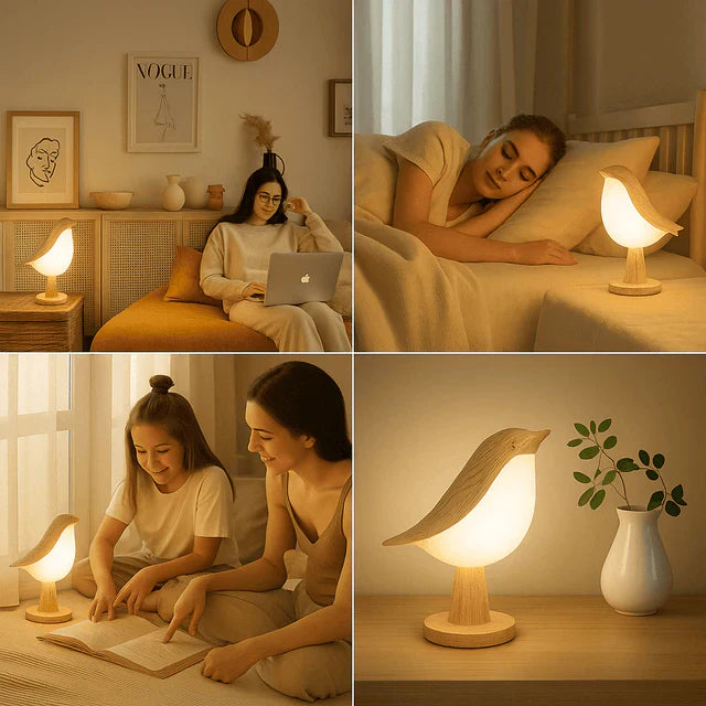ZangGloed™ – Touch Nachtlamp met Aromadiffuser – Rustgevend Vogel Lampje