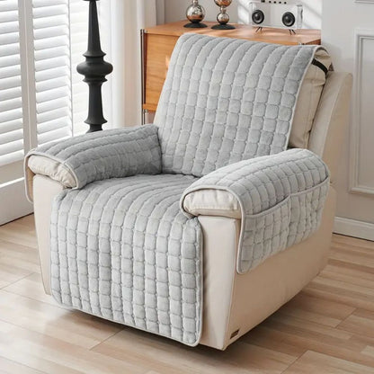 ReclineGuard™ – Antislip Microfiber Relaxfauteuil Hoes – Zachte Bescherming Met Opbergvak