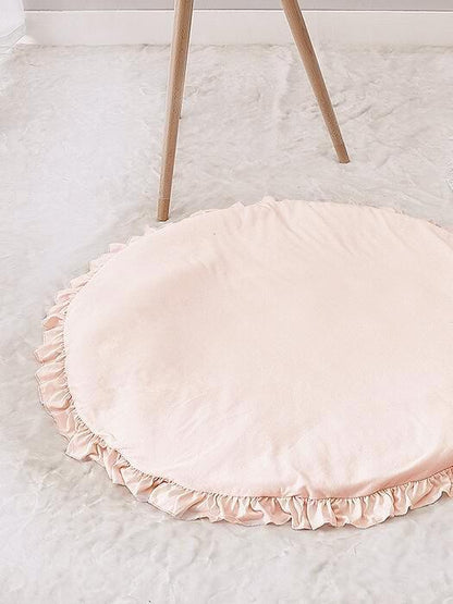 ZoetNest™ – Zachte Baby Speelmat met Ruffle Rand – Comfortabel &amp; Stijlvol Vloerkleed