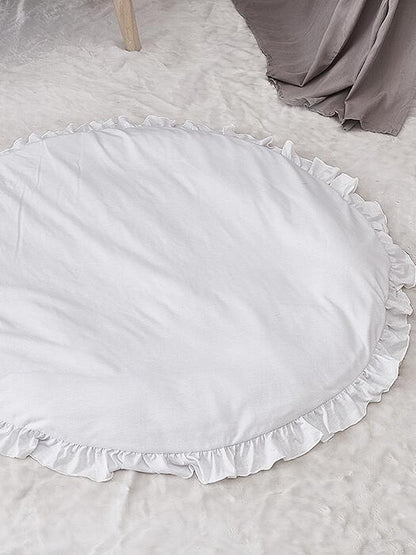 ZoetNest™ – Zachte Baby Speelmat met Ruffle Rand – Comfortabel &amp; Stijlvol Vloerkleed