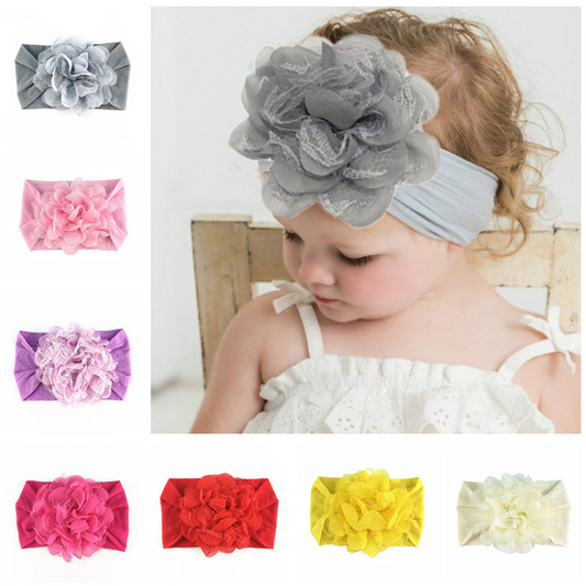 BloomBand™ – Zacht Elastisch Haarbandje met Bloem – Baby Accessoire Set