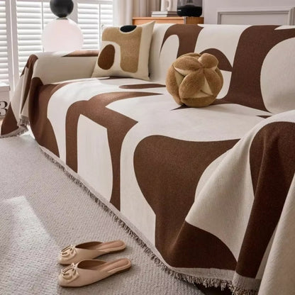ChenilleChic™ – Dubbelzijdige Boho Bankcover – Luxe Warmte & Bescherming