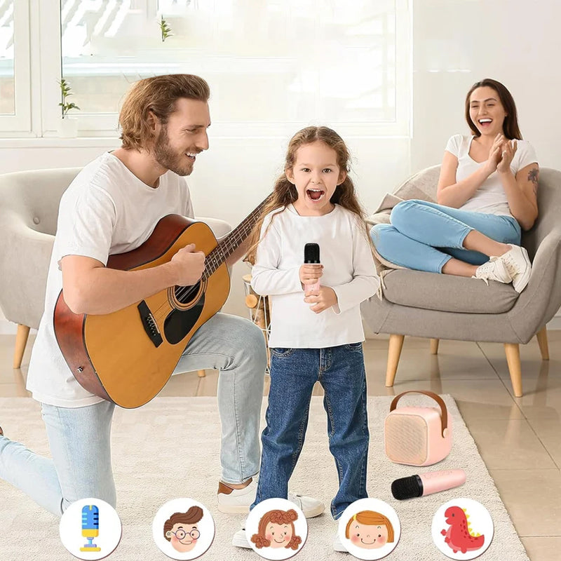 4Little | Mini karaoke set met draadloze microfoons
