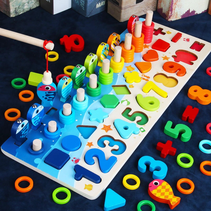 4Ever Wood™ - Catch & Count Montessori - Vang, tel en leer