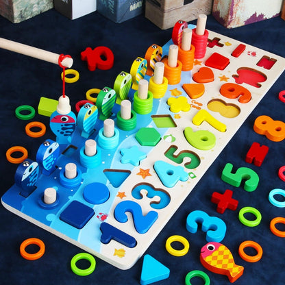 4Ever Wood™ - Catch & Count Montessori - Vang, tel en leer