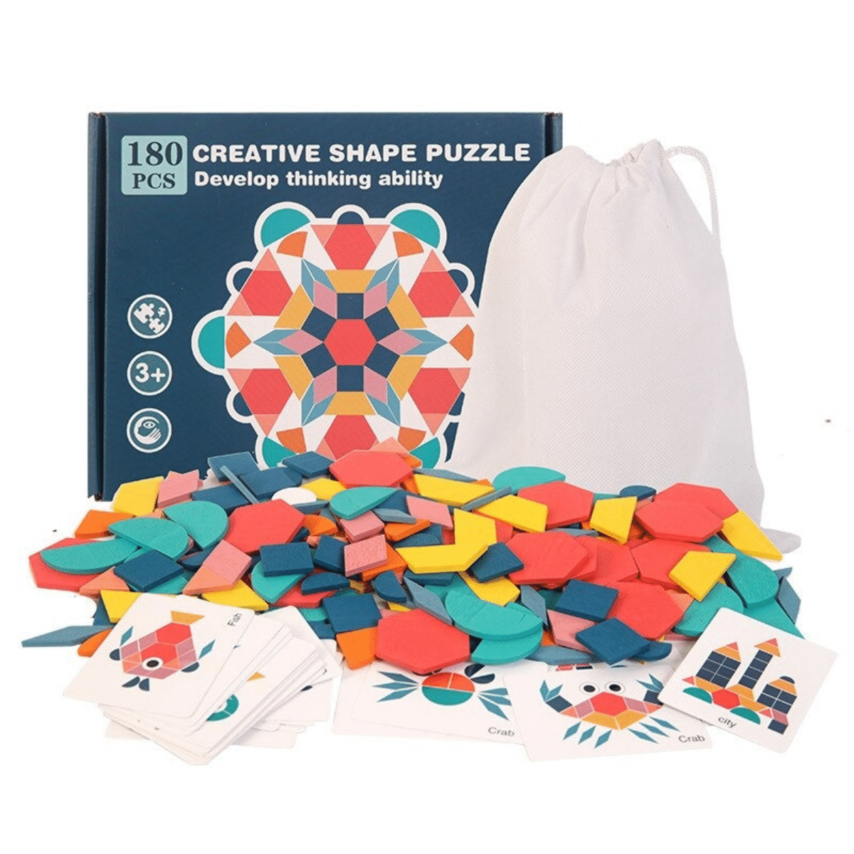 4Ever Wood™ | Geometrische Vormenpuzzel - Ontwikkel de creativiteit
