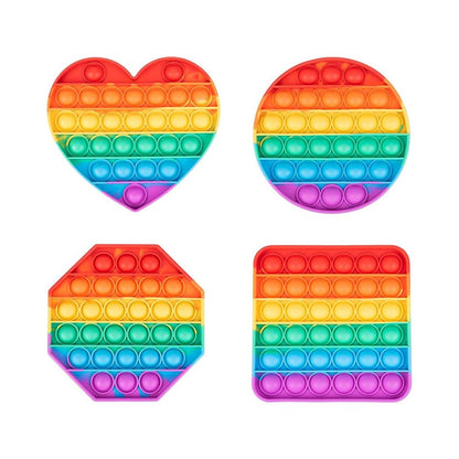 PopPals™ – Sensorisch Speelplezier met 4 Vormen – Kleurrijke Bubbelset Kinderen