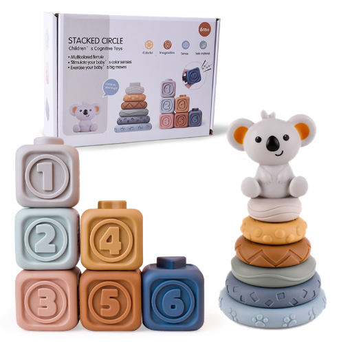 Koala Building Blocks™ - Tandvriendelijke bouwspeelgoed - Baby vriendelijke bouwblokken
