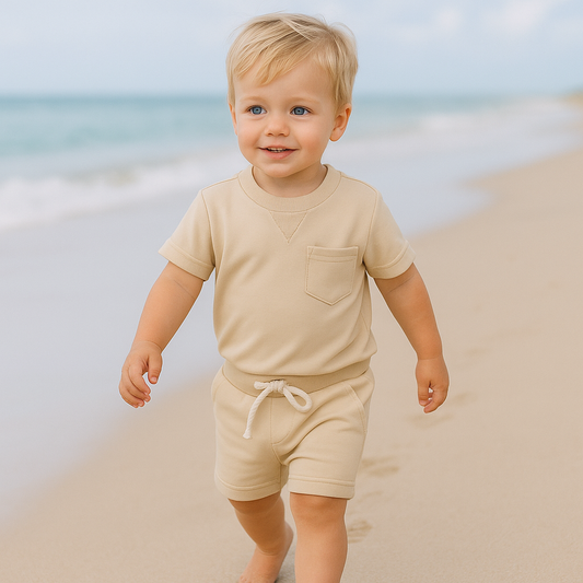 SandStride™ – Zomers Setje met Zacht Katoen – Jongens Outfit Combinatie
