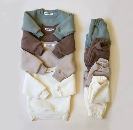 ComfyCraze™ – Zachte Jogger Set met Sweater & Broek – Unisex Kinderoutfit