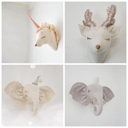 Wall Animals - Zachte Dierenwanddecoratie - Kinderkamer decoratie
