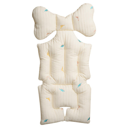 SoftNest™ – Katoenen Kinderwagenkussen van Mousseline – Comfortabel & Ademend