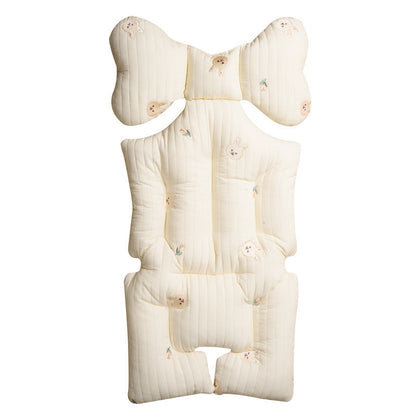 SoftNest™ – Katoenen Kinderwagenkussen van Mousseline – Comfortabel & Ademend