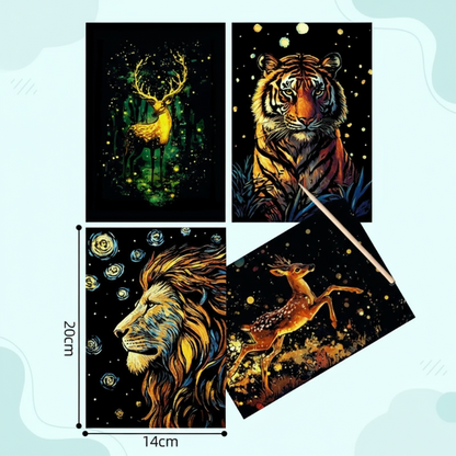 LightMuse™ – Oplichtende Kraskaarten Set – Creatief Ontspanningsspeelgoed