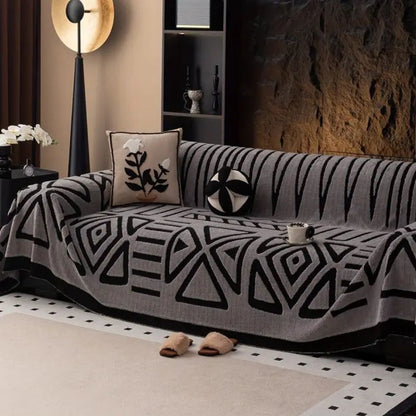 MazeVelvetLuxe™ – Antislip Jacquard Bankcover – Bescherming Tegen Vlekken & Haren