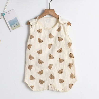 SleepBloom™ – Luchtige Musselin Zomerslaapzak – Baby Slaapcomfort Set