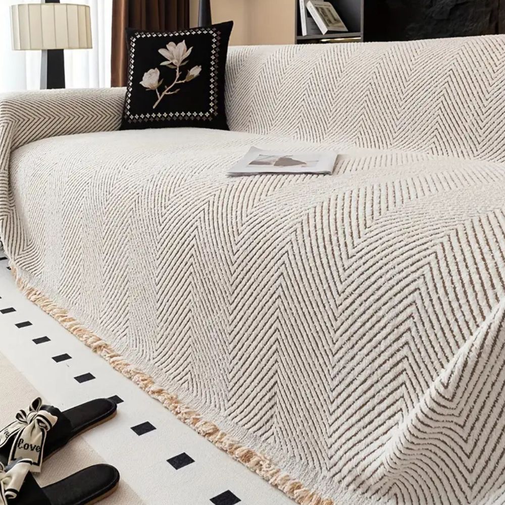 HerringSoft™ – Antislip Herringbone Bankhoes – Meubel Bescherming & Comfort