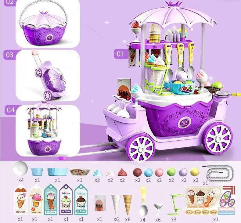 Ice Cart™ - Mobiele ijs- en snoepkar voor kinderen - ijswagen