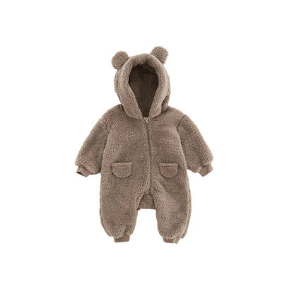 SnugTails™ – Baby fleece onesie – Zacht, veilig en super fotogeniek