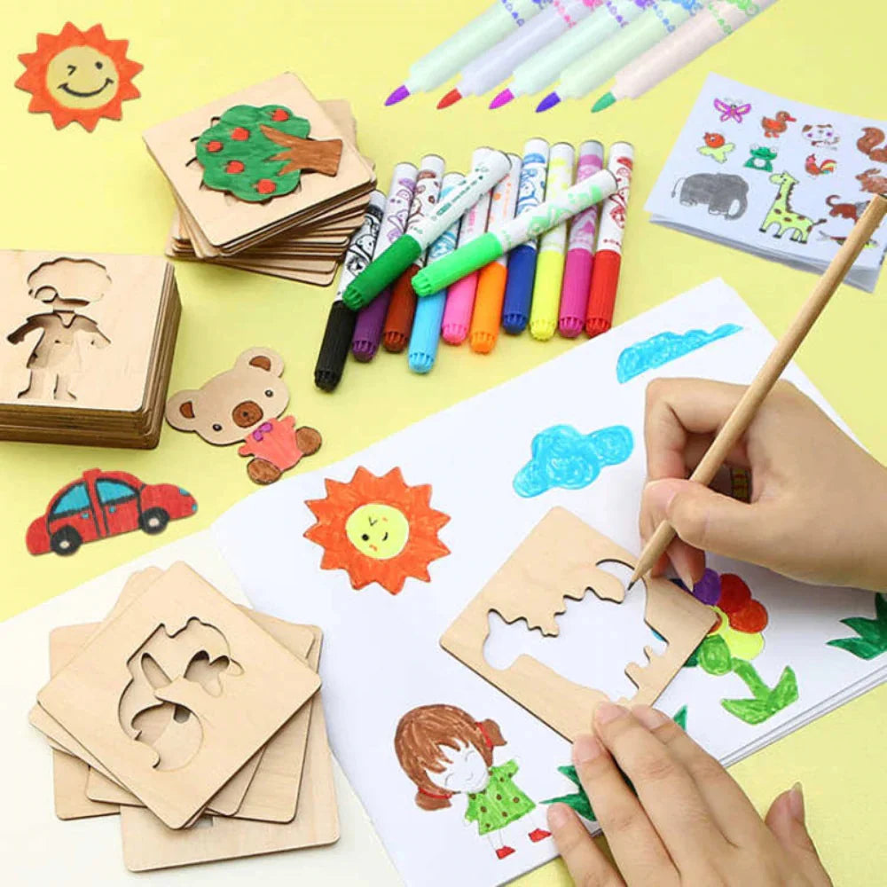 DrawBuddy™ – Creatief Tekenen met Makkelijke Stencils (20 Stuks)
