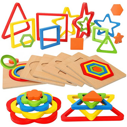 4Ever Wood ShapeGenius™ – Montessori vormenpuzzel van hout