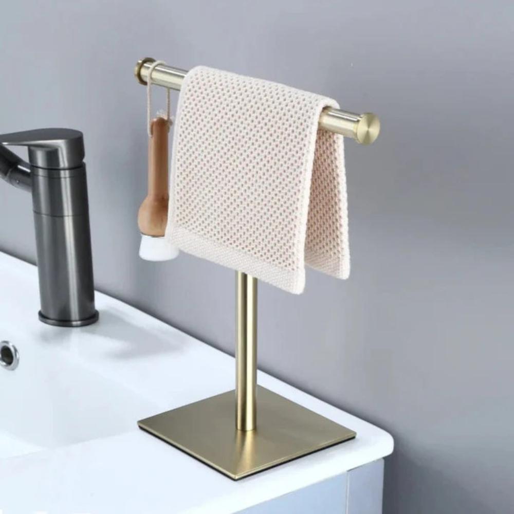 CounterTowelLuxe™ – Vrijstaand Handdoekrek voor Aanrecht – Stabiele Badkamer Handdoekhouder