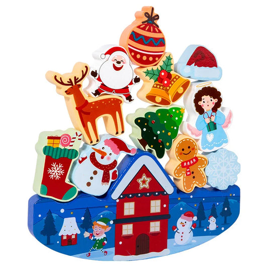 KerstStapels™ – Houten Kerststapelspel voor Peuters – Leren &amp; Spelen in Feestsfeer