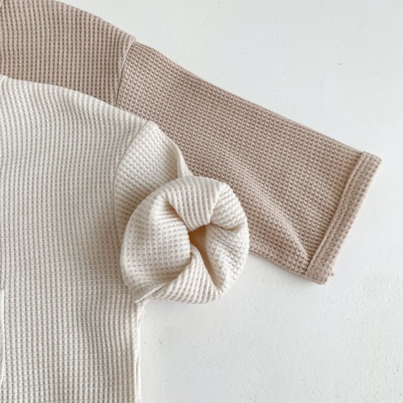 WaffleBear™ – Gebreide Trui en Broek Set met Berenmotief – Warme Baby Outfit