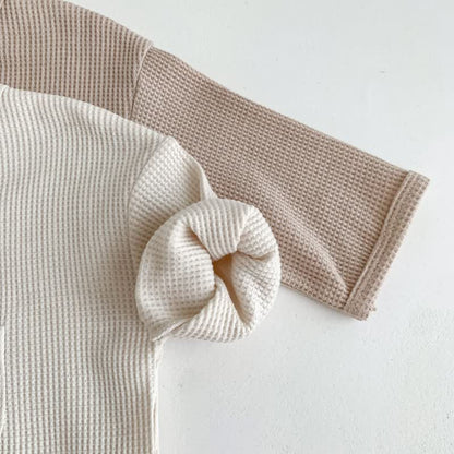 WaffleBear™ – Gebreide Trui en Broek Set met Berenmotief – Warme Baby Outfit