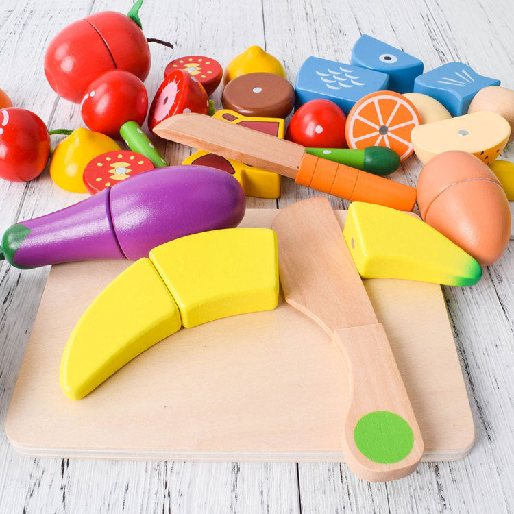 Slice & Play™ – Houten snijset voor kleine chefs - Hout speelgoed