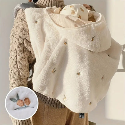 SnugCape™ – Warme Fleece Draagcape – Comfortabele Bescherming voor Baby’s