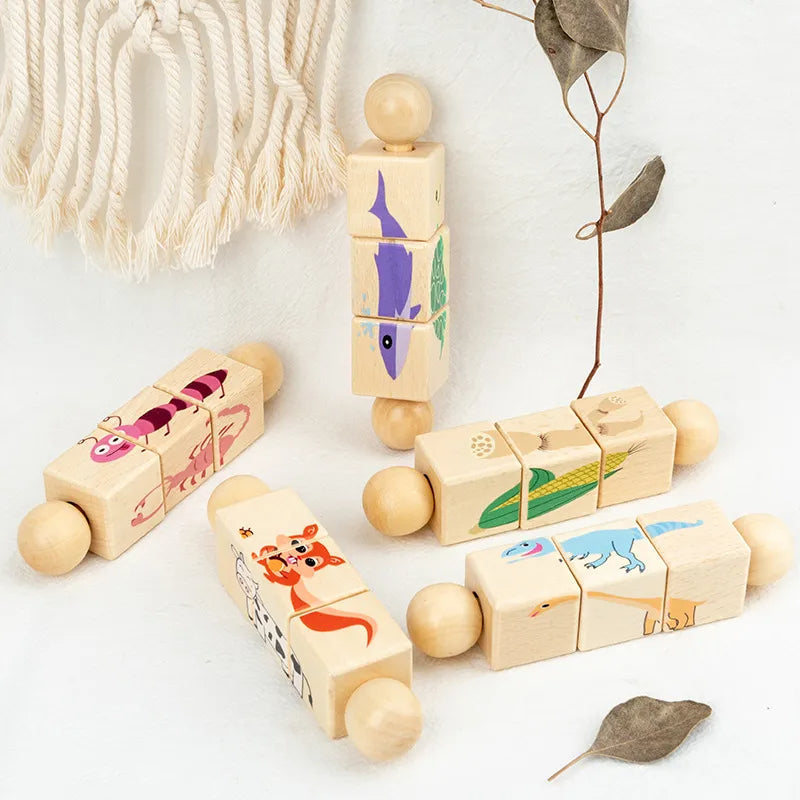 4Ever Wood™  - Roterende Peuter Puzzel - Draai & Leer