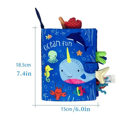 SensiLivre™ – Montessori Stoffen Boek voor Baby’s – Zachte Sensorische Ontwikkeling
