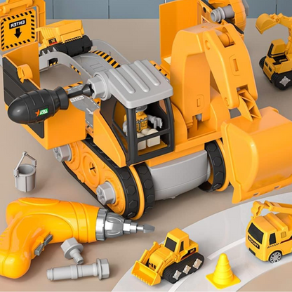 BuildBuddies™ – 3-in-1 Bouwvoertuigen Speelset – Educatief Bouwplezier Kinderen