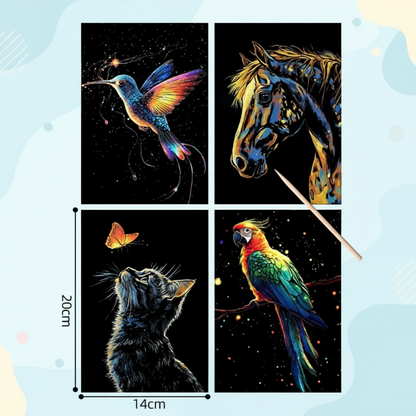 LightMuse™ – Oplichtende Kraskaarten Set – Creatief Ontspanningsspeelgoed