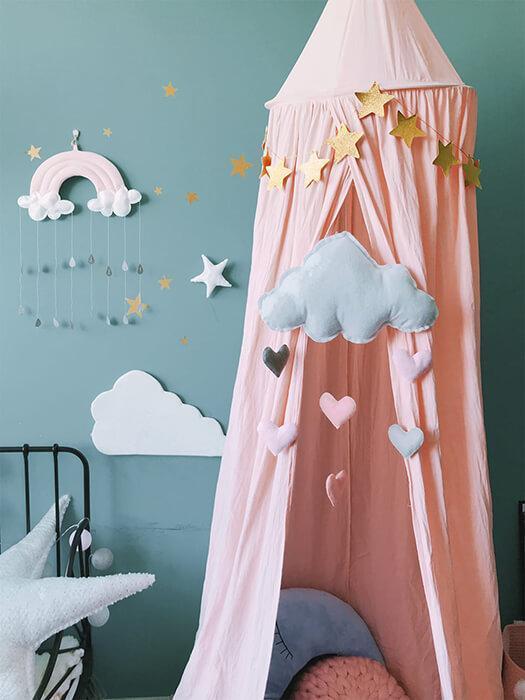 DreamVeil™ – Vintage Baby Hemel – Magische Canopy voor Kinderkamer
