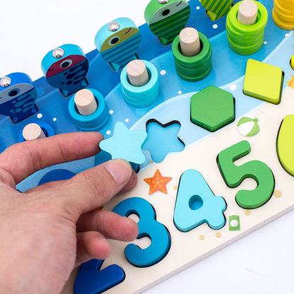 4Ever Wood™ - Catch & Count Montessori - Vang, tel en leer