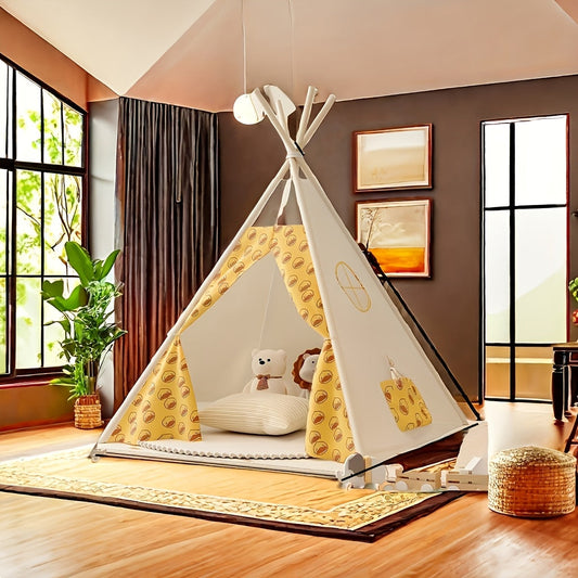 CosyCamp™ – Speelse Kinder Tipi Tent – Comfortabel Binnen & Buiten Plezier